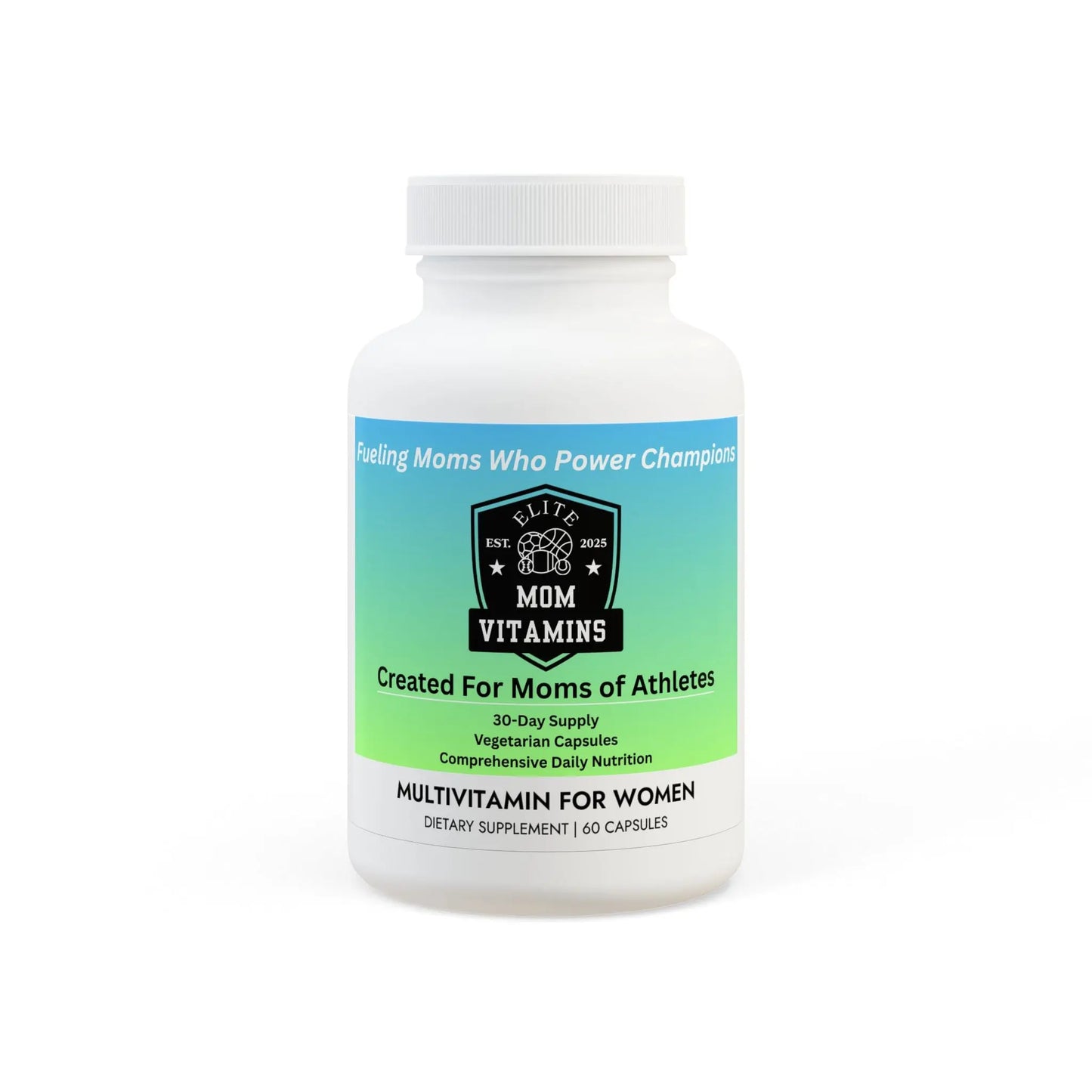 Elite Mom Vitamins bottle for moms of athletes
